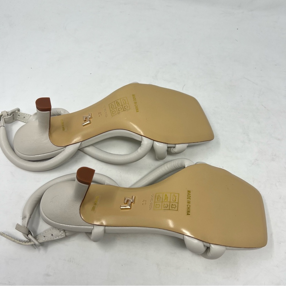 New Lola Cruz Mirja Strappy Open Toe Sandal With Heel in Off-white Size EU 37 - Picture 5 of 5